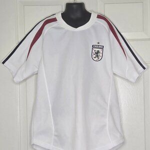 Vintage 2002 World Cup England Crest Soccer Football Jersey Practice Training